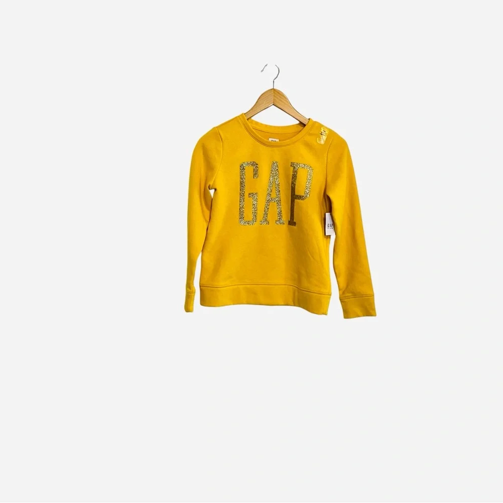 NWT GAP KIDS  Sweatshirt Girls Size XXL 14-16 Glitter Logo COTTON POLY